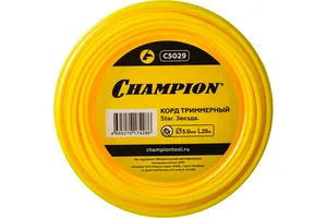 Леска триммерная CHAMPION  Star 3.0мм х 25м (звезда)