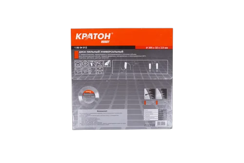 Диск пильный универсальный Кратон Ø305x32/30х3,0 мм, 100Т