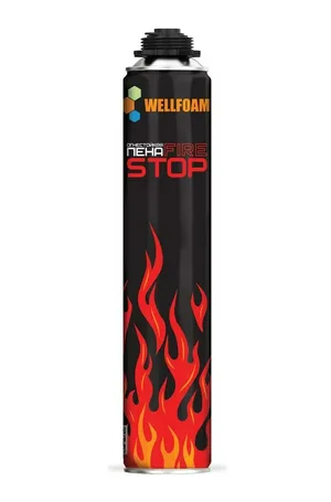 Пена монтажная профессиональная WELLFOAM FIRESTOP огнестойкая, 1000мл