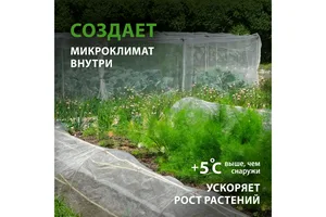 Материал укрывной спанбонд, СУФ, 1,6х10м, 60г/м2, белый