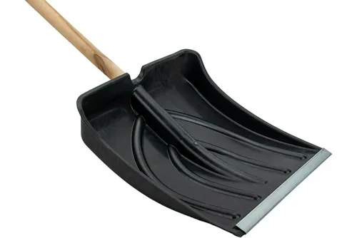 Лопата снеговая РемоКолор пласт., дер. черенок, 385х380мм.