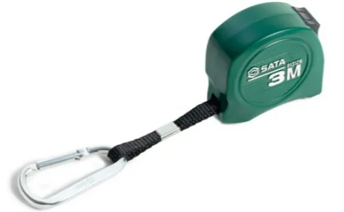 Рулетка Sata 3 м с двойной шкалой  и  карабином