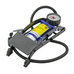 Насос ножной с манометром, армированный шланг 60см