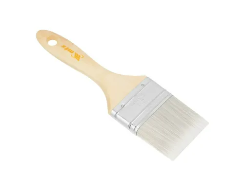 Кисть MATRIX плоская для лаков "Евро"2,5", искусственная щетина, деревянная ручка 2,5(63мм)