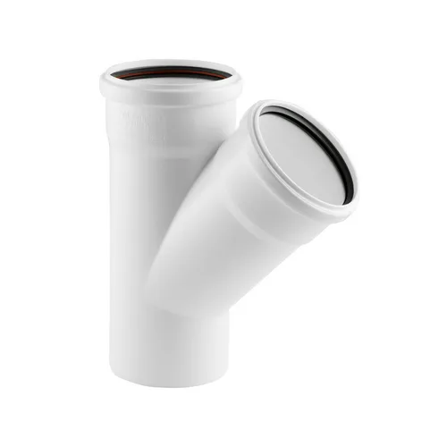 Тройник ELITE МК МПП 50/50х45°, белый, РТП
