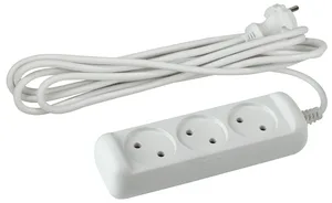 Удлинитель ЭРА 2x0.75мм ПВС, без зазем., 3гн, 1,5м, UX(6)-3-1,5m 