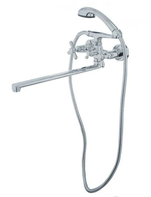 Смеситель для ванны I-TECH, LACERTA 20, двухвентильный, излив 35 см