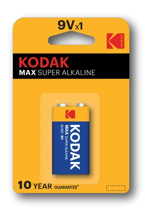 Батарейка Kodak 6LR61-1BL MAX SUPER Alkaline, 1 шт.