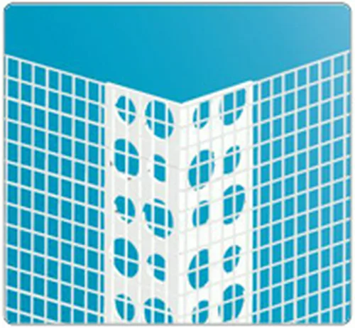 Угол штукатурный с сеткой УШС 100х150ммx3м  белый IDEAL