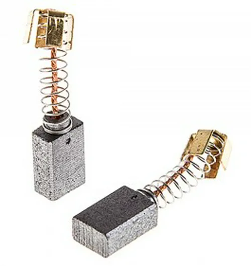 Щетка графитовая АЕЗ 6х10.5х14 пружина, пятак-уши , отстрел 1 (МАКИТА СВ-103А)