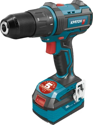 Дрель-шуруповерт ударная аккумуляторная бесщеточная КРАТОН OFA BICD18 (АКБ 2,0А·ч; ЗУ + кейс)