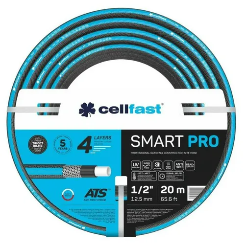 Шланг Cellfast SMART PRO ATS поливочный, армир, четырехслойный, 3/4" 20 м