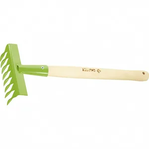 Мини-грабли СИБРТЕХ АГРОНОМ стальные, дер. рукоятка, 8-зубые, 160х390мм.