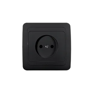 Розетка CLASSICO 1-ая черная 2022B IN HOME