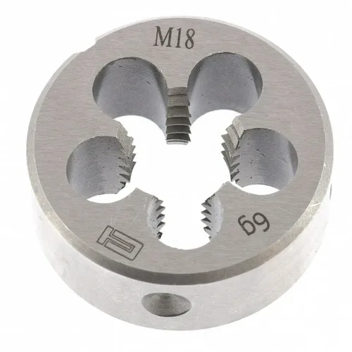 Плашка СИБРТЕХ, 18 х 2,5мм, метрическая, инструментальная сталь