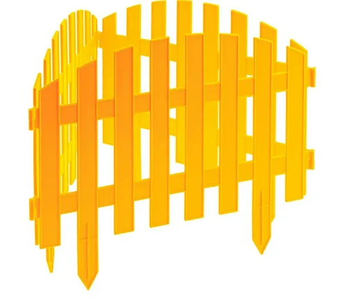 Забор декоративный  PALISAD "Винтаж" желтый  28х300 см, 