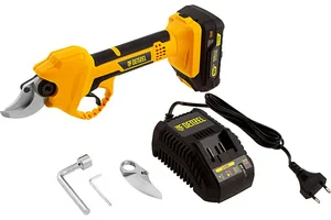 Секатор аккумуляторный Denzel CP-30, с 1 АКБ (18 В; 2 А*ч) и ЗУ