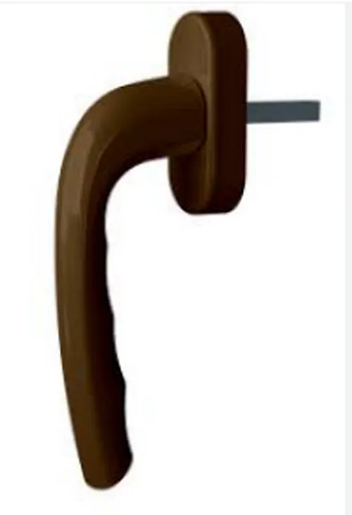 Ручка оконная ASTEX WH 012/35 коричневая, Ral 8019