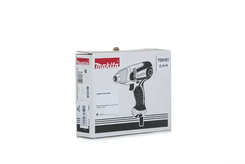 Шуруповерт ударный MAKITA TD 0101 230Вт,0-3200у\м,6-ти гран 6.35,100Нм,0.99кг,кор,M4-M14,бита Philip