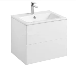 Тумба АКВАТОН Сохо 60 белый глянец + Раковина Элина-60