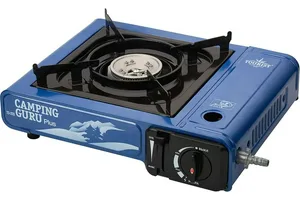 Плита газовая TOURIST CAMPING GURU PLUS портативная, пьезоподжиг, цанг. и бытов. былоны, кейс