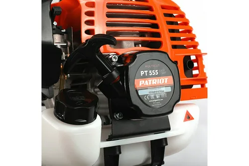 Триммер бензиновый PATRIOT PT 555, 2210 Вт, диск  нож, леска, состоит из 2 частей