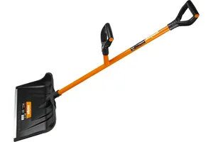 Лопата снеговая AMIGO 78006, пласт., алюм. черенок, промежут. ручка, 330х450мм.