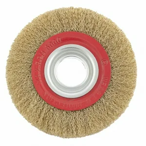 Щетка для точила MATRIX, 200х32 мм, плоская, латунированная витая проволока