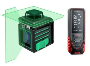 Комплект Лазерный уровень ADA CUBE 360 GREEN Basic Edition + Дальномер лазерный ADA Cosmo MINI