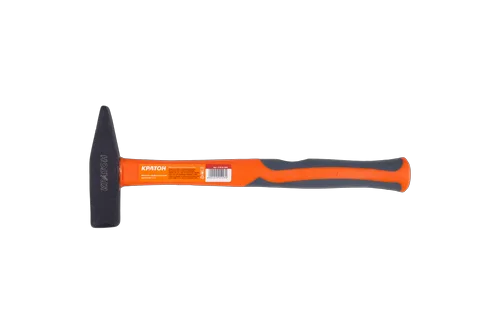 Молоток с фиберглассовой обрезиненной рукояткой Кратон 0,40 кг