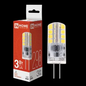 Лампа светодиодная LED-JC 3Вт 12В G4 4000К 290Лм IN HOME
