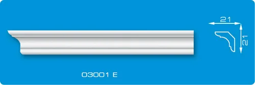 Плинтус потолоч Формат 2м 03001E (уп. 210шт)