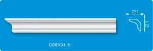 Плинтус потолоч Формат 2м 03001E (уп. 210шт)