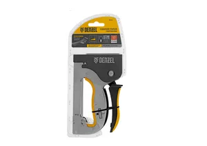 Степлер Denzel металл., скобы в комплекте, плавная регулировка удара, 2К рукоятка, тип 53, 4-14 мм