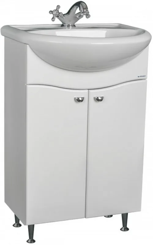 Тумба Уют 50 Волна без ящика + Раковина Уют 50  АЙСБЕРГ