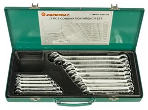 Набор ключей Jonnesway гаечных комбинированных в кейсе, 6-24 мм, 16 пр