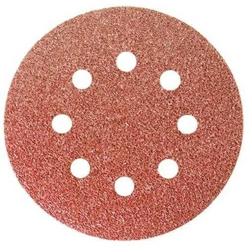 Круг абразивный MATRIX на ворс подложке под "липучку", перф, P 80, 125 мм 1шт(5 в уп) 