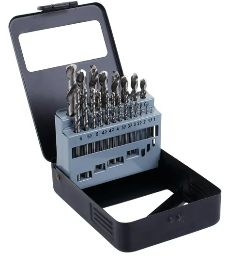 Набор сверл по металлу шлифованных Кратон Ø1-10 мм (21 шт)