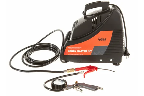 Компрессор безмасляный FUBAG HANDY MASTER KIT + 5 предметов, 180л/мин, 8бар, 1,1кВт 