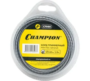 Леска триммерная CHAMPION Platin Saw 2.65мм х 15м (зубчатый)