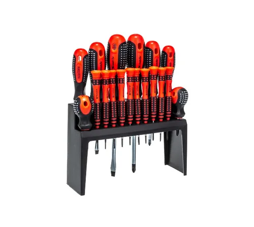 Набор отверток MATRIX Fusion на полке, 18 шт., PH + SL + Torx, CrV, 3к рукоятка