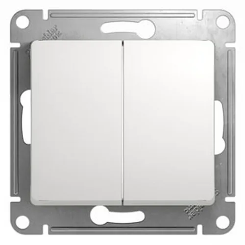 Выключатель GLOSSA 2кл, 10АХ, механизм, БЕЛЫЙ