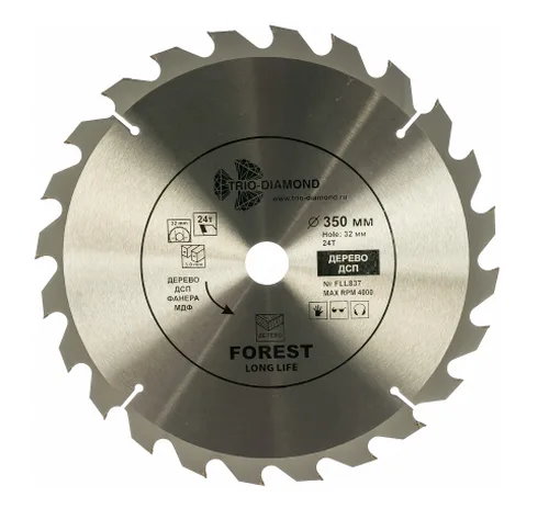 Диск пильный по дереву TRIO-DIAMOND серия Forest 350*32*24Т 