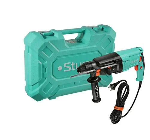 Перфоратор STURM RH2526BR, sds+, 920Вт, 26мм, 3Дж, 0-5000уд/мин, 0-1200об/мин,3 реж,кабель 4м,кейс