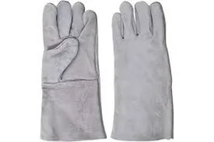 Краги сварщика спилковые, пятипалые, без подкладки W-004