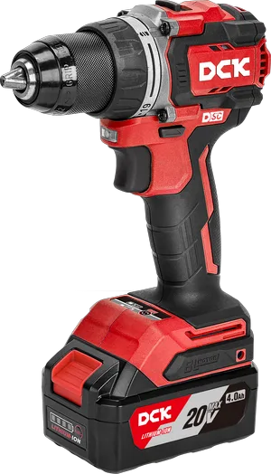 Дрель-шуруповерт аккум бесщеточная DCK KDJZ2090 18В, 2*4А/ч. 90нм, 0-2200об/мин, кейс DSC