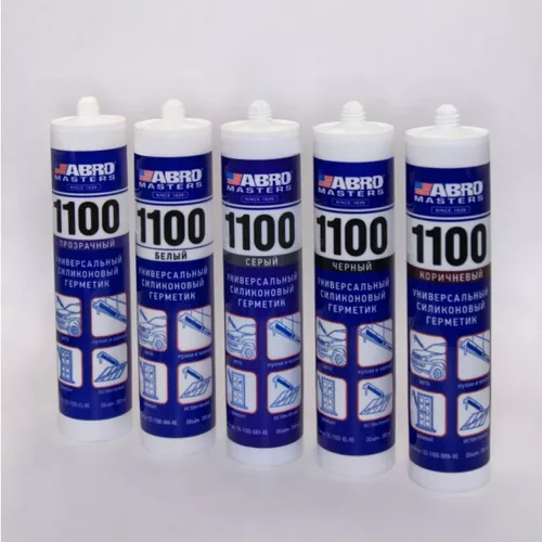 Герметик универсальный силиконовый 1100 ABRO MASTERS (коричневый) 280 мл