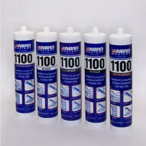 Герметик универсальный силиконовый 1100 ABRO MASTERS (коричневый) 280 мл
