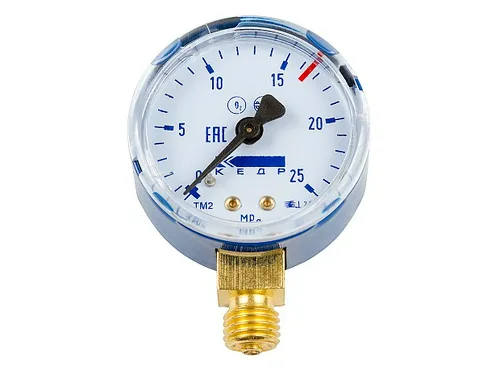 Манометр КЕДР ТМ2 кислород, 0-25 МПА, КЛ.2,5, М12Х1,5, О2-У