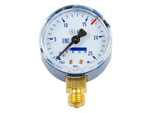 Манометр КЕДР ТМ2 кислород, 0-25 МПА, КЛ.2,5, М12Х1,5, О2-У